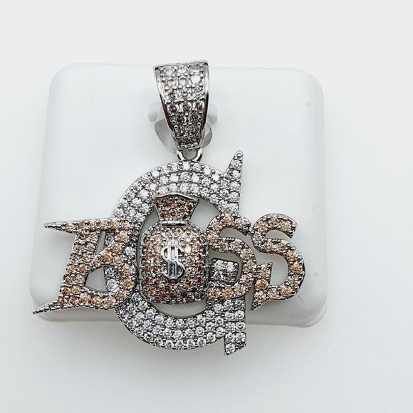 "925 Sterling Silver Plated CZ Pendant, EVBRS337 - Picture 5 of 9
